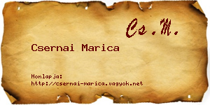 Csernai Marica névjegykártya